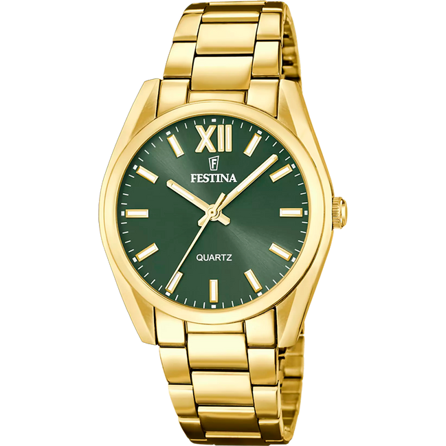 OROLOGIO FESTINA F20640/4 VERDE CINGHIA ACCIAIO INOSSIDABILE 316L, DONNA