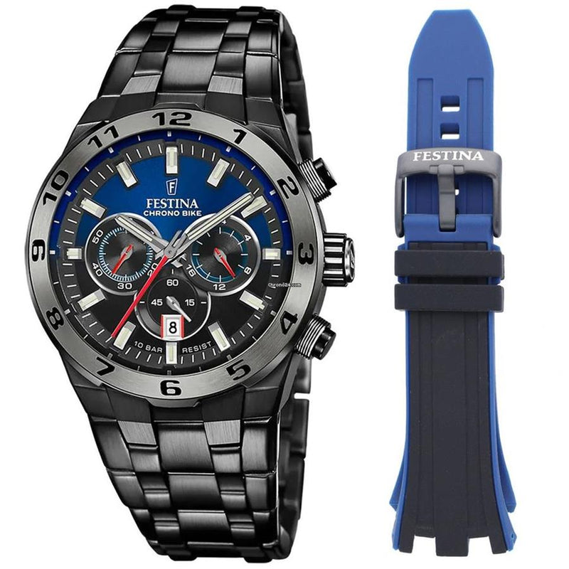 OROLOGIO FESTINA SPECIAL EDITIONS F20673/1 AZZURO CINGHIA ACCIAIO INOSSIDABILE 316L, UOMO