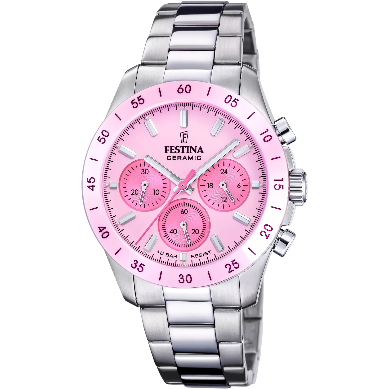Festina Orologio Cronografo Acciaio Quadrante Rosa F20693/2