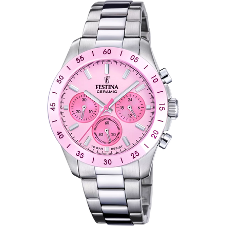 Festina Orologio Cronografo Acciaio Quadrante Rosa F20693/2