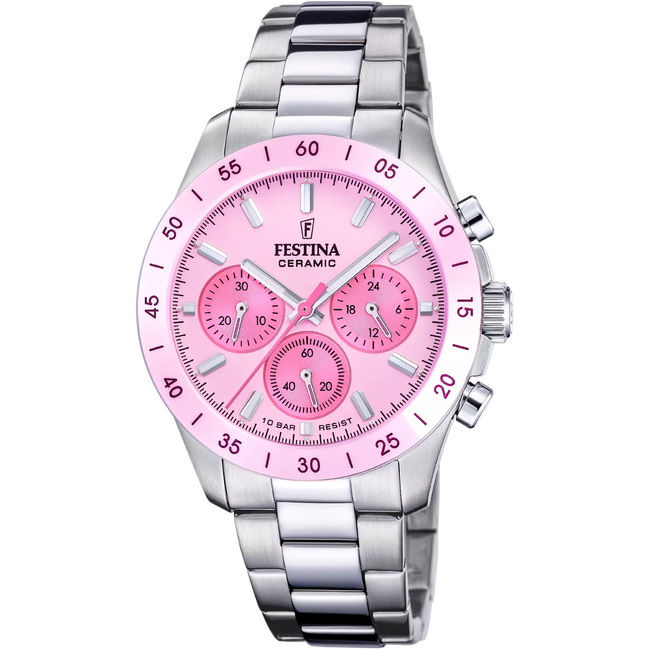 Festina Orologio Cronografo Acciaio Quadrante Rosa F20693/2