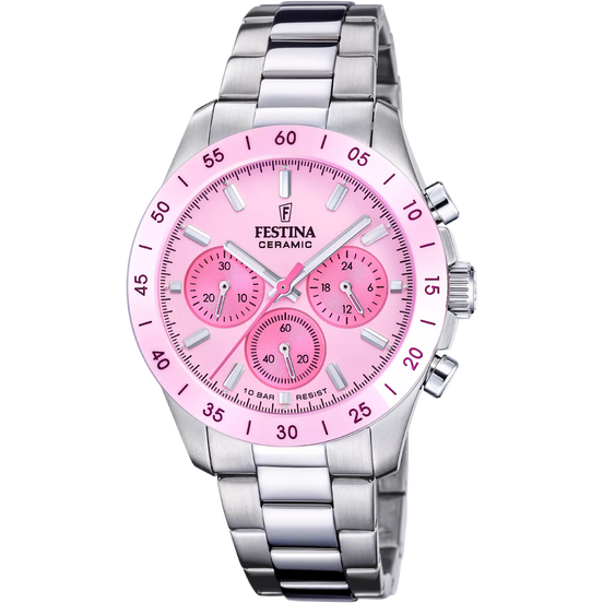 Festina Orologio Cronografo Acciaio Quadrante Rosa F20693/2