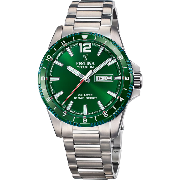 OROLOGIO FESTINA F20698/3 VERDE CINTURINO TITANIO