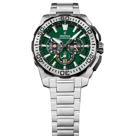 FESTINA - OROLOGIO DA UOMO CHRONO BIKE F20724/3 VERDE CINTURINO IN ACCIAIO