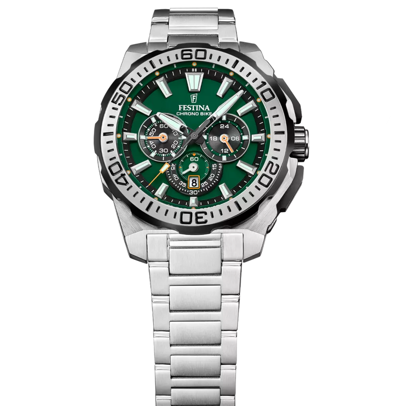 FESTINA - OROLOGIO DA UOMO CHRONO BIKE F20724/3 VERDE CINTURINO IN ACCIAIO
