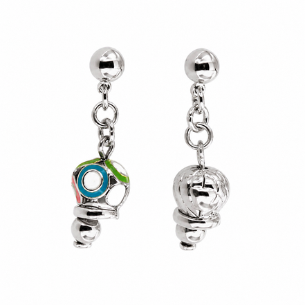 amo capri - Orecchini in Metallo con campanelle pendenti impreziosite da smalti colorati