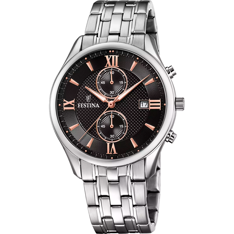 Festina Timeless Chronograph orologio uomo cronografo nero F6854/7