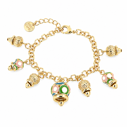 AMO CAPRI - Bracciale in Metallo con campanelle colorate