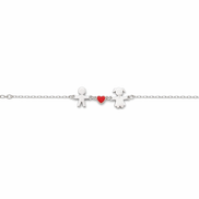 fico gioielli - Bracciale Bimbo e Bimba con Cuore in Argento 925