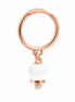 Amo Capri - Anello in Metallo con campanella portafortuna pendente, impreziosita da smalto bianco e punto luce