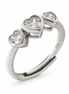 Bysimon - Anello in Argento 925 tris di cuori