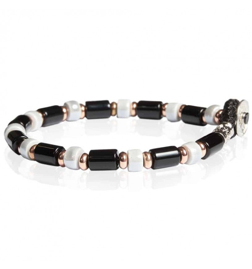 Bracciale Gerba Fashionable onice nera e ceramica FASHIONABLE 11
