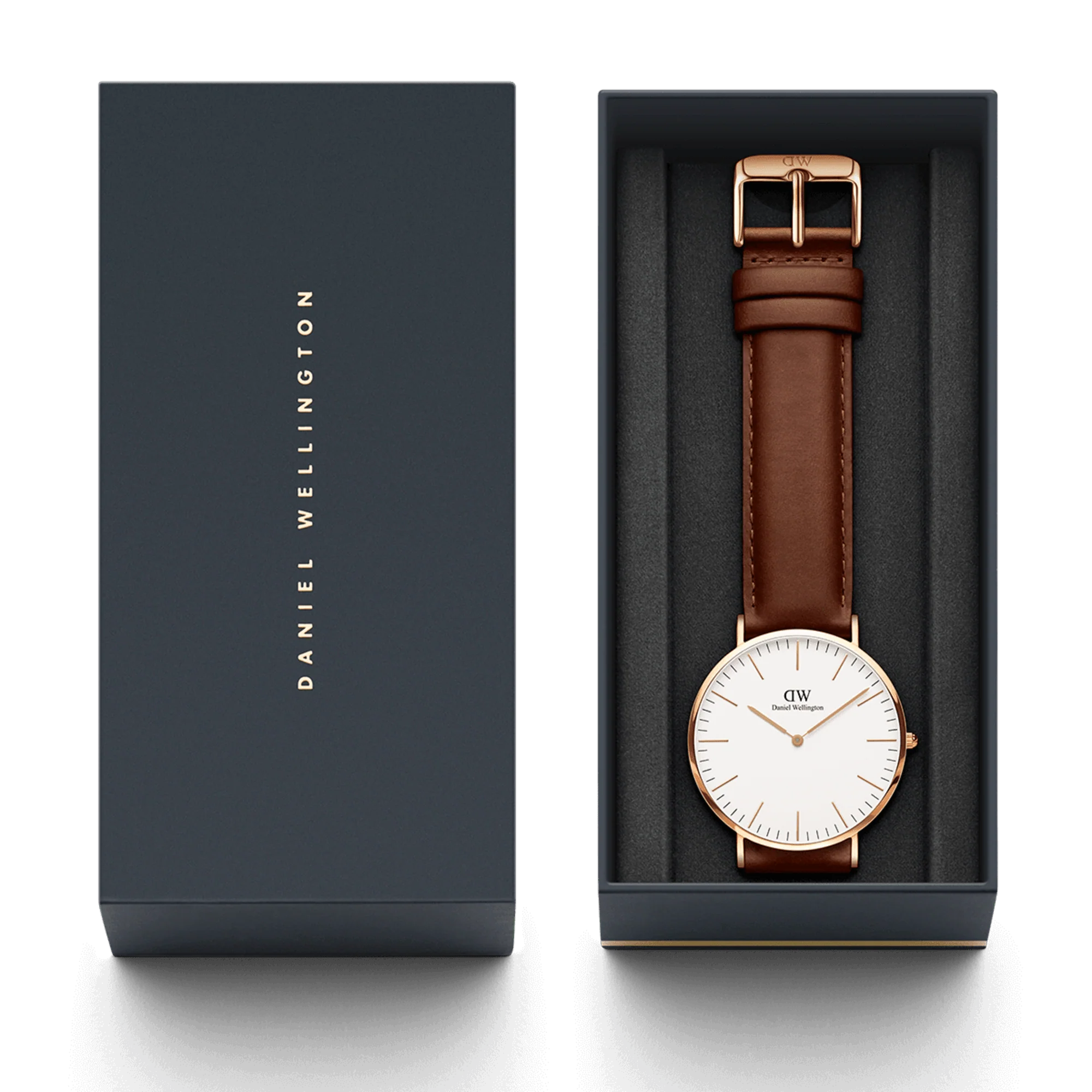 Daniel Wellington Classic St Mawes orologio uomo bianco/marrone 40mm DW00100006