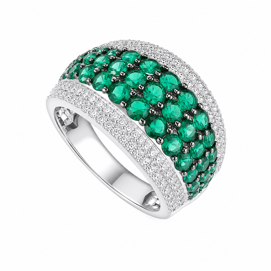 Sovrani - Anello Zirconi verdi gioiello donna Luce