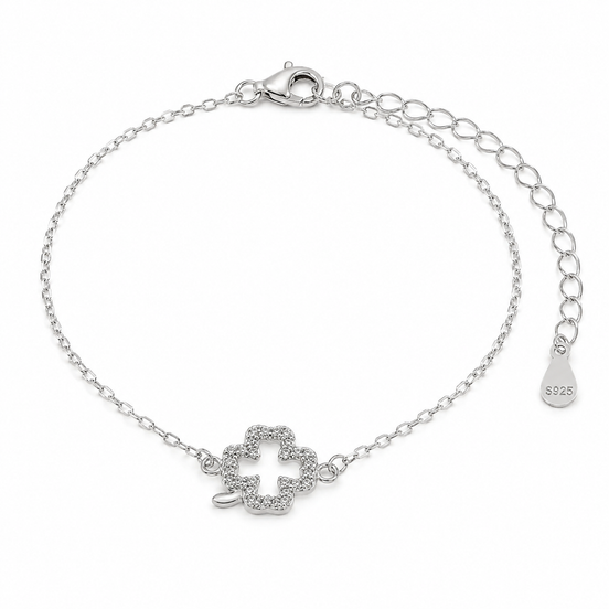 BYSIMON - Bracciale in Argento 925 con quadrifoglio
