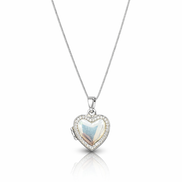 fico gioielli - Collana con Ciondolo Cuore Apribile in Argento 925