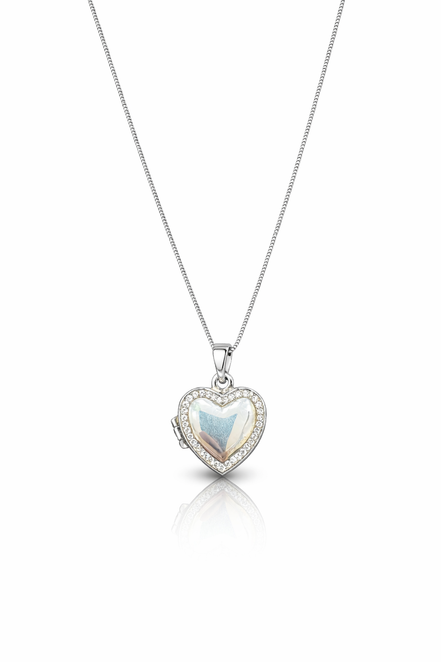 fico gioielli - Collana con Ciondolo Cuore Apribile in Argento 925