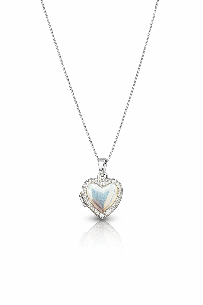 fico gioielli - Collana con Ciondolo Cuore Apribile in Argento 925