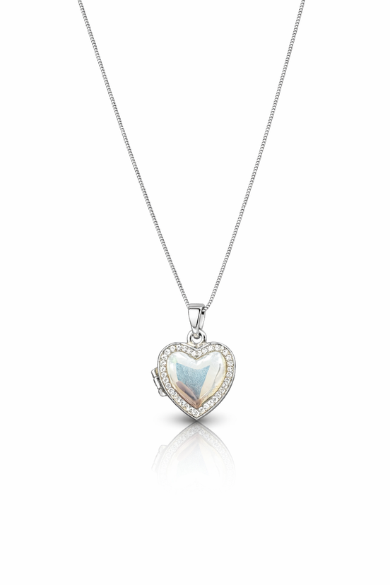 fico gioielli - Collana con Ciondolo Cuore Apribile in Argento 925
