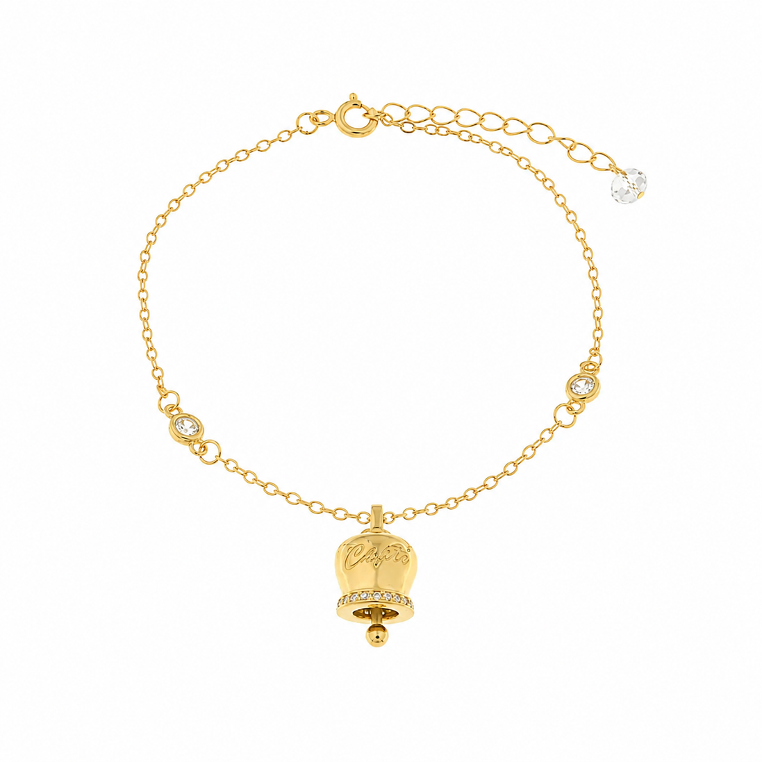 BYSIMON - Bracciale in Argento 925 con campanella Capri e zirconi