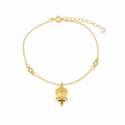 BYSIMON - Bracciale in Argento 925 con campanella Capri e zirconi
