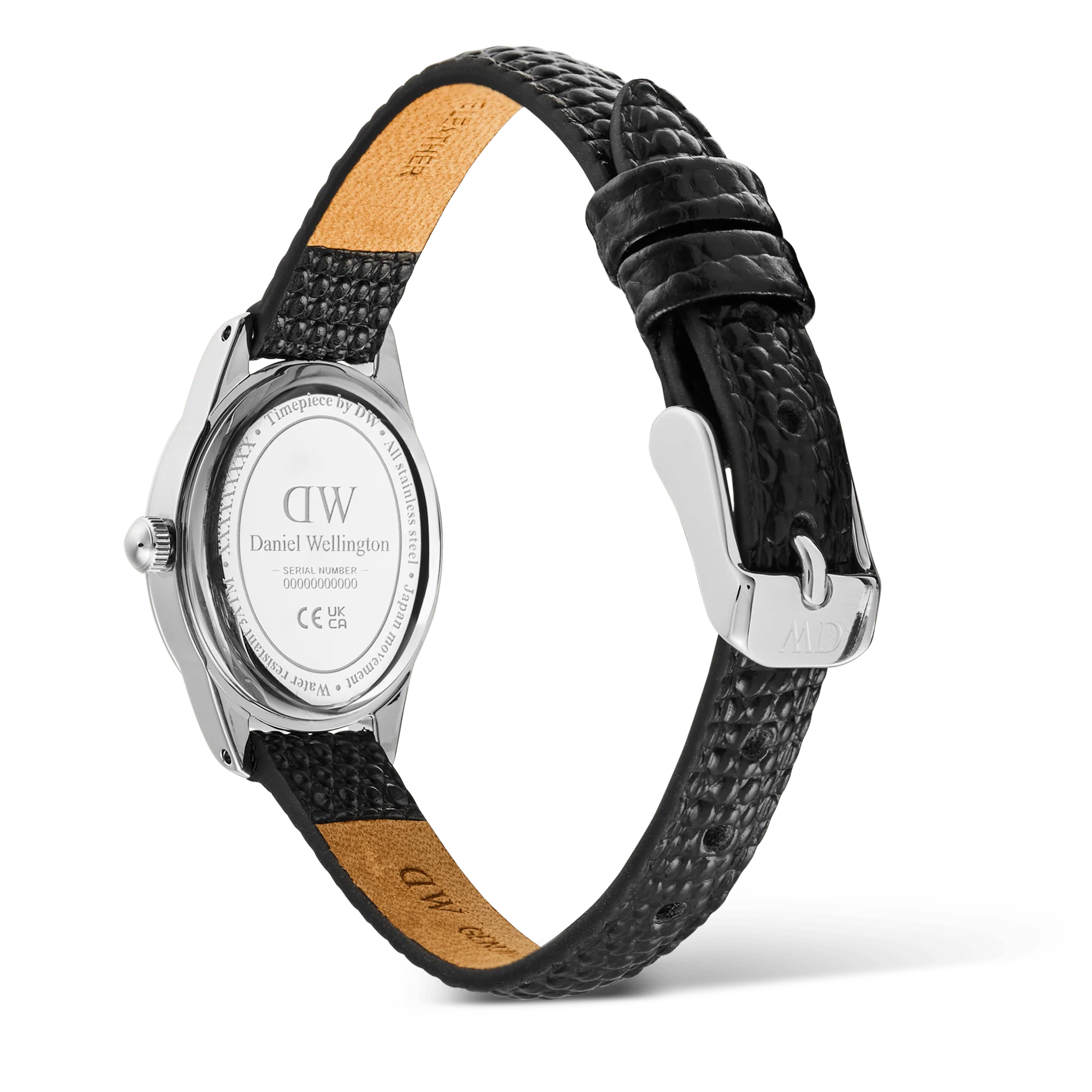 Daniel Wellington - Ophelia Mini Black Lizard White Guilloché Silver