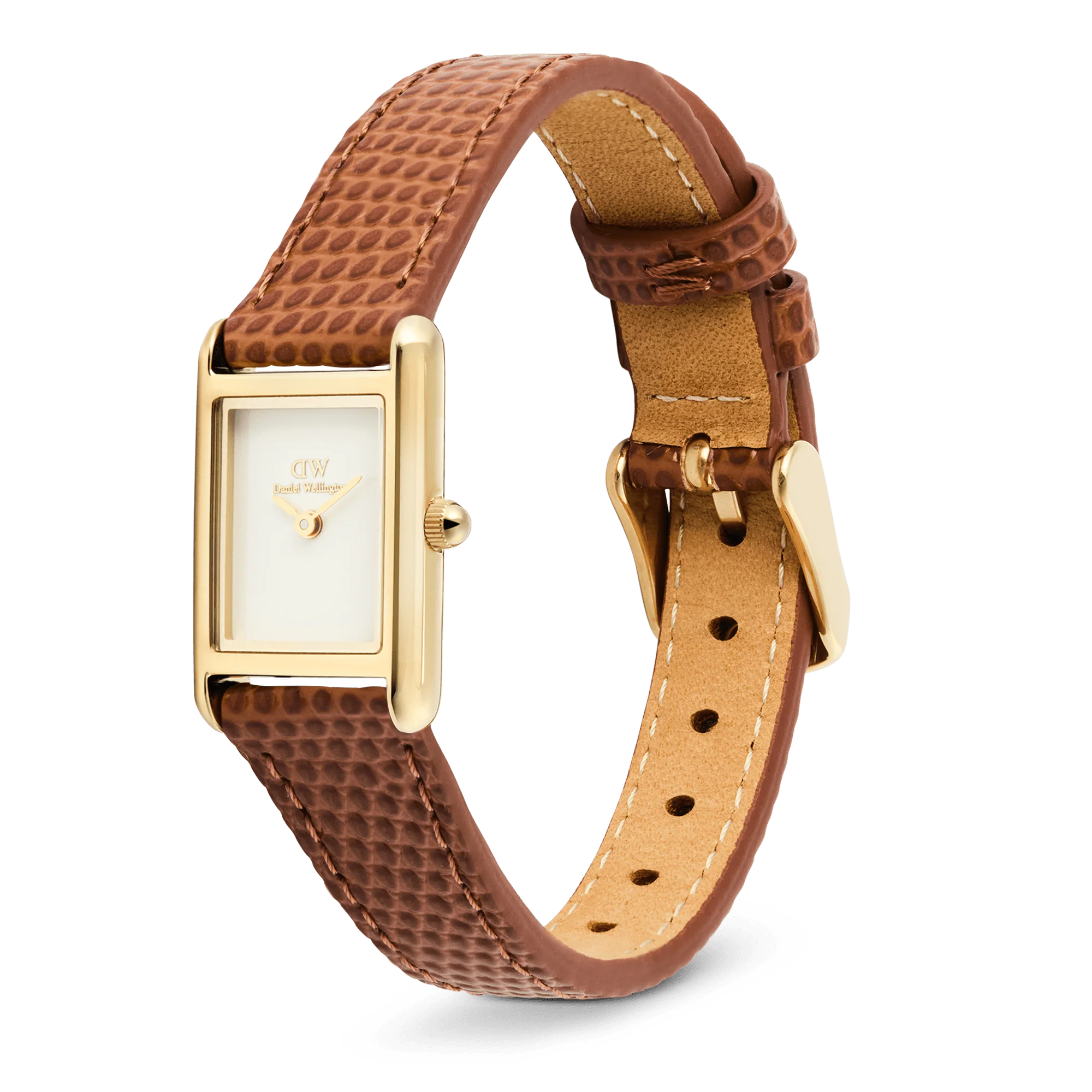 Daniel Wellington - Bound Mini Light Brown Lizard Gold