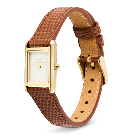 Daniel Wellington - Bound Mini Light Brown Lizard Gold