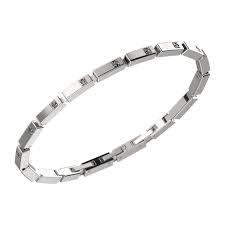 BIKKEMBERGS BRACCIALE PERFORMANCE IN ACCIAIO E DIAMANTI PERB01WW