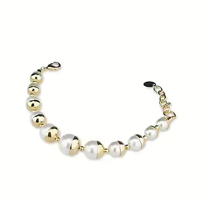 Bracciale Finitura Oro con Conchiglia Ricoperta - J7424