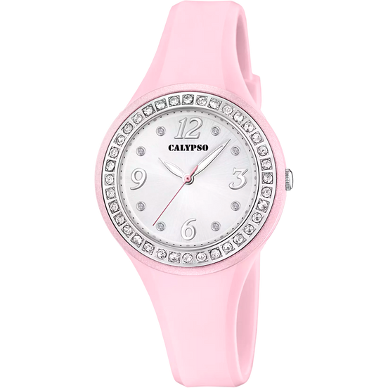 CALYPSO - OROLOGIO TRENDY K5567/C BIANCO CINTURINO GOMMA, DONNA