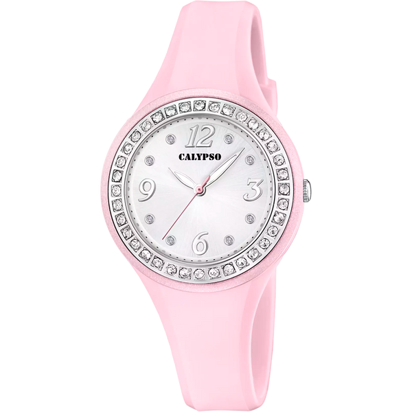 CALYPSO - OROLOGIO TRENDY K5567/C BIANCO CINTURINO GOMMA, DONNA