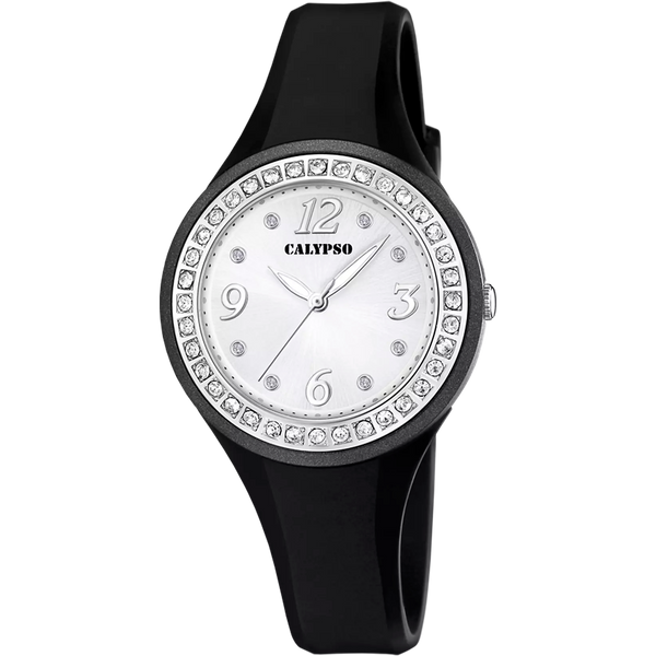 CALYPSO - OROLOGIO  TRENDY K5567/F BIANCO CINTURINO GOMMA, DONNA
