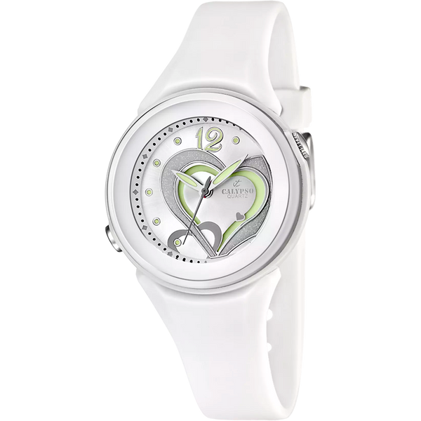 CALYPSO  - OROLOGIO TRENDY K5576/1 ARGENTO CINTURINO GOMMA, DONNA