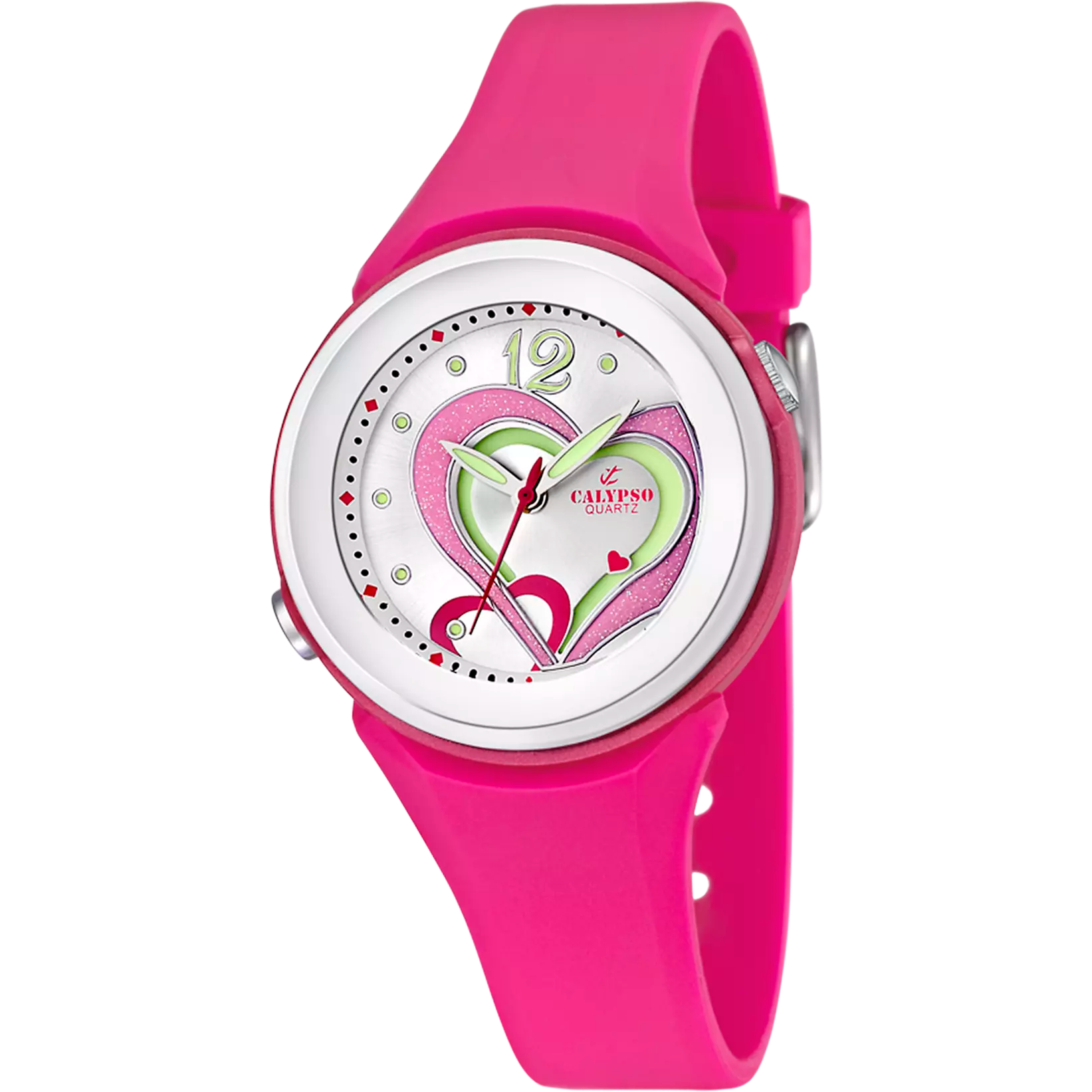 CALYPSO - OROLOGIO  TRENDY K5576/5 ARGENTO CINTURINO GOMMA, DONNA