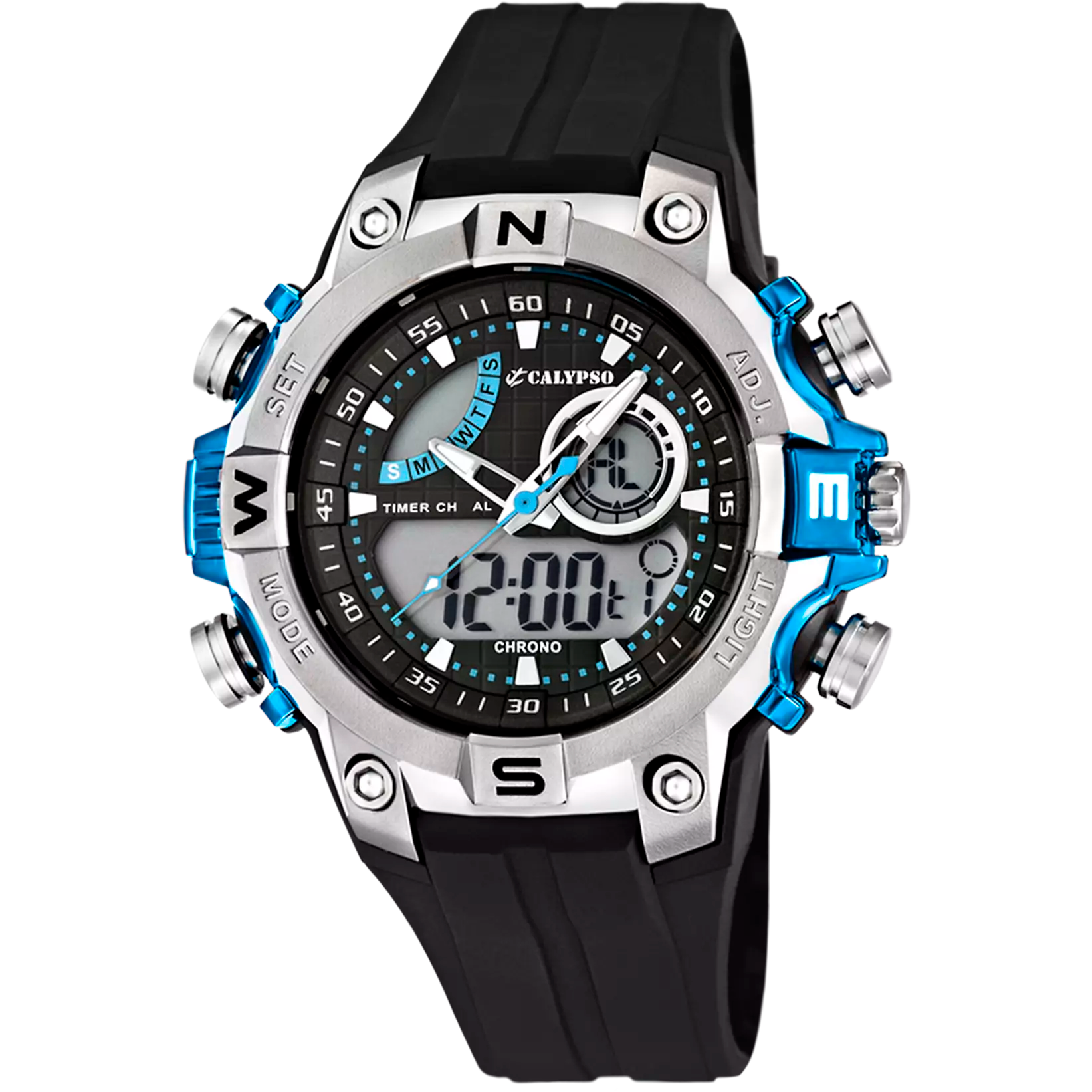 CALYPSO - OROLOGIO  X-TREM K5586/2 CINTURINO IN GOMMA NERA, UOMO