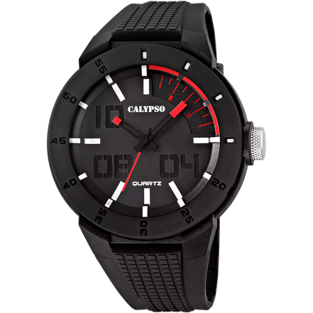 CALYPSO  - OROLOGIO STREET STYLE K5629/2 NERO CINTURINO GOMMA