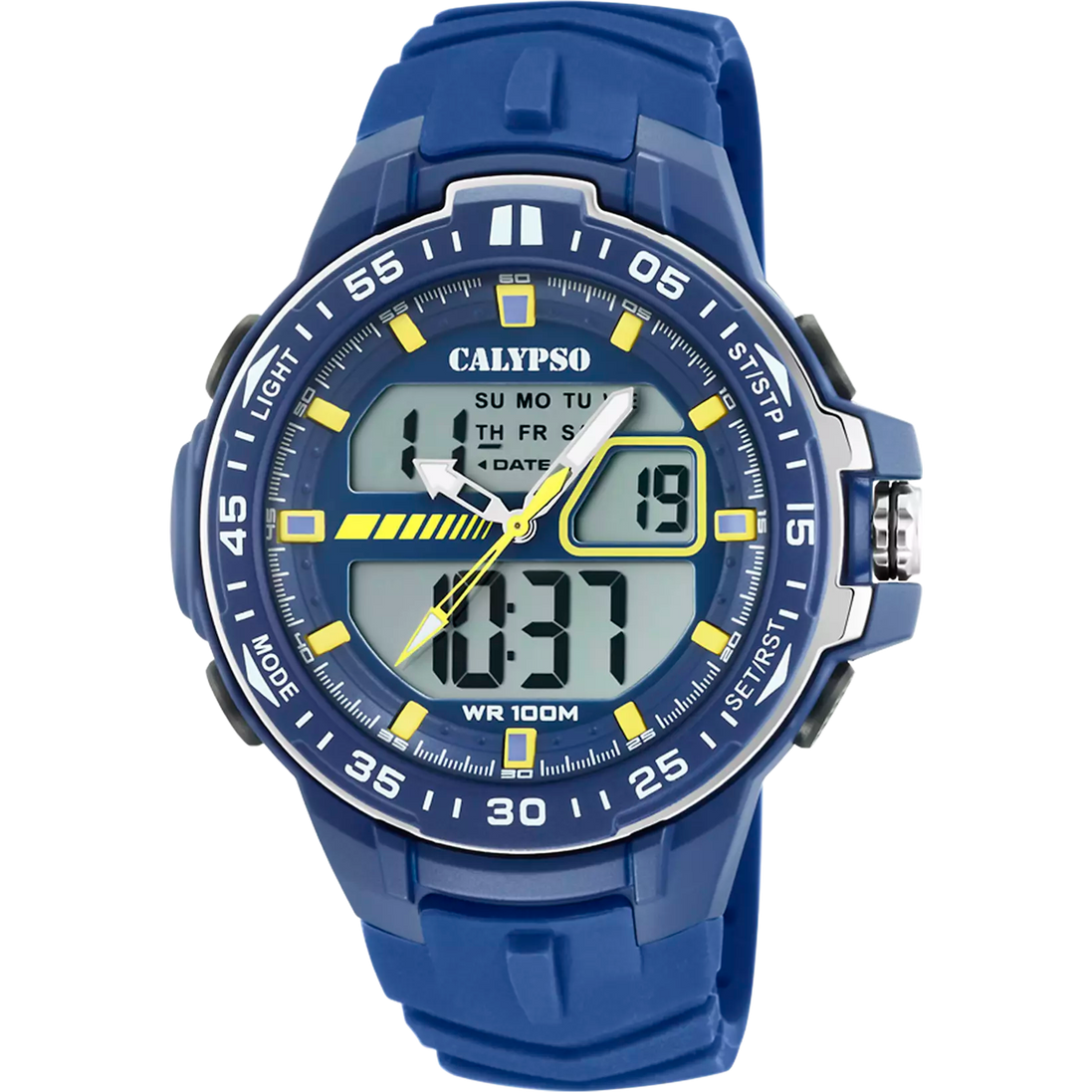 CALYPSO - OROLOGIO  DA UOMO K5766/1 CASSA IN GOMMA MULTI STRAP BLU