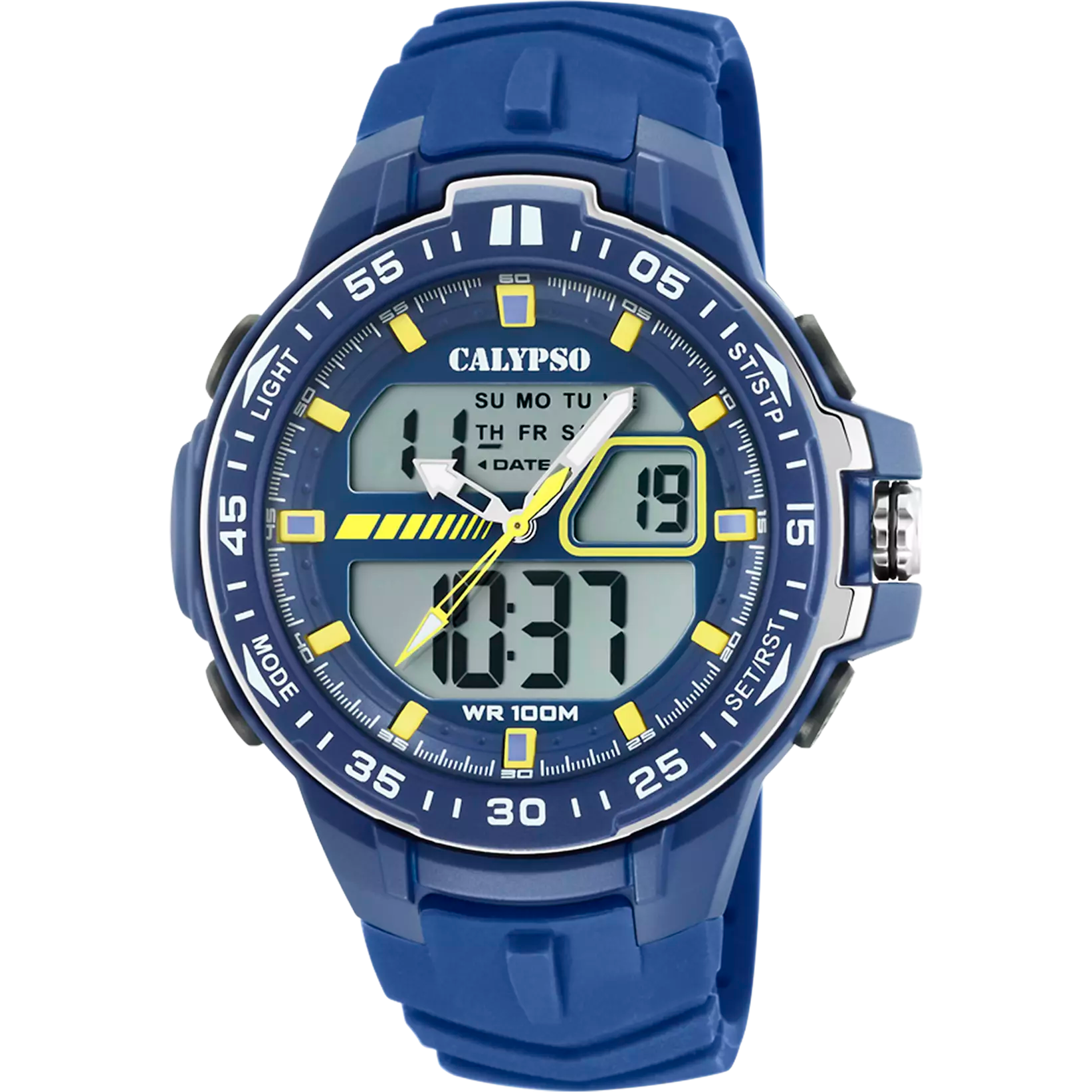 CALYPSO - OROLOGIO  DA UOMO K5766/1 CASSA IN GOMMA MULTI STRAP BLU