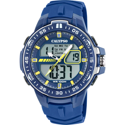 CALYPSO - OROLOGIO  DA UOMO K5766/1 CASSA IN GOMMA MULTI STRAP BLU