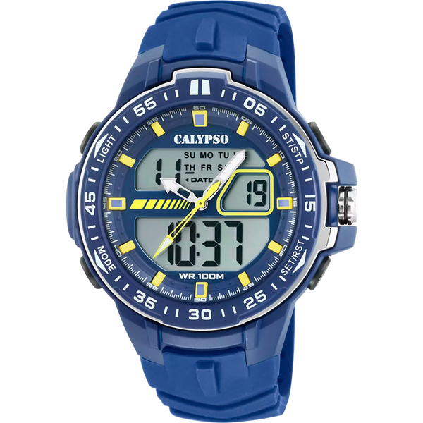 CALYPSO - OROLOGIO  DA UOMO K5766/1 CASSA IN GOMMA MULTI STRAP BLU