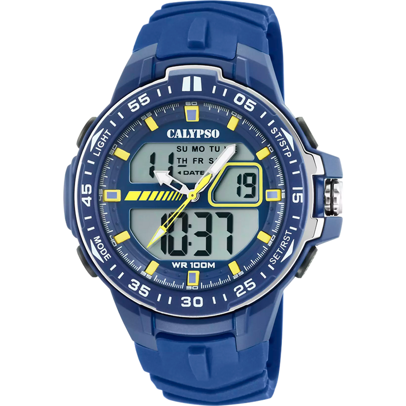 CALYPSO - OROLOGIO  DA UOMO K5766/1 CASSA IN GOMMA MULTI STRAP BLU