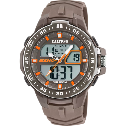 CALYPSO - OROLOGIO  UOMO K5766/1 CASSA IN GOMMA MULTI STRAP CINTURINO IN GOMMA GRIGIO