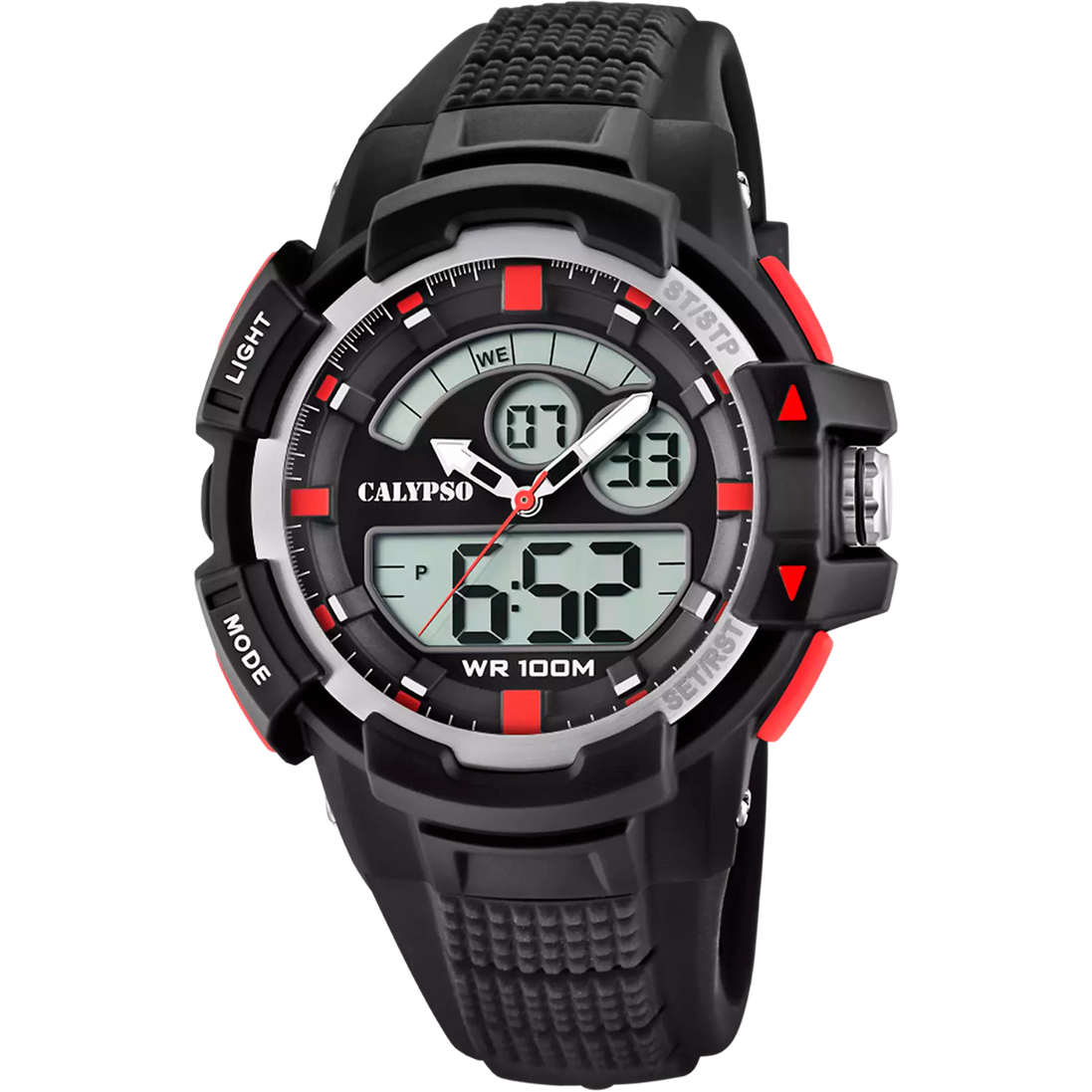 CALYPSO - OROLOGIO  UOMO K5767/3 CASSA IN GOMMA MULTICINTURINO NERO