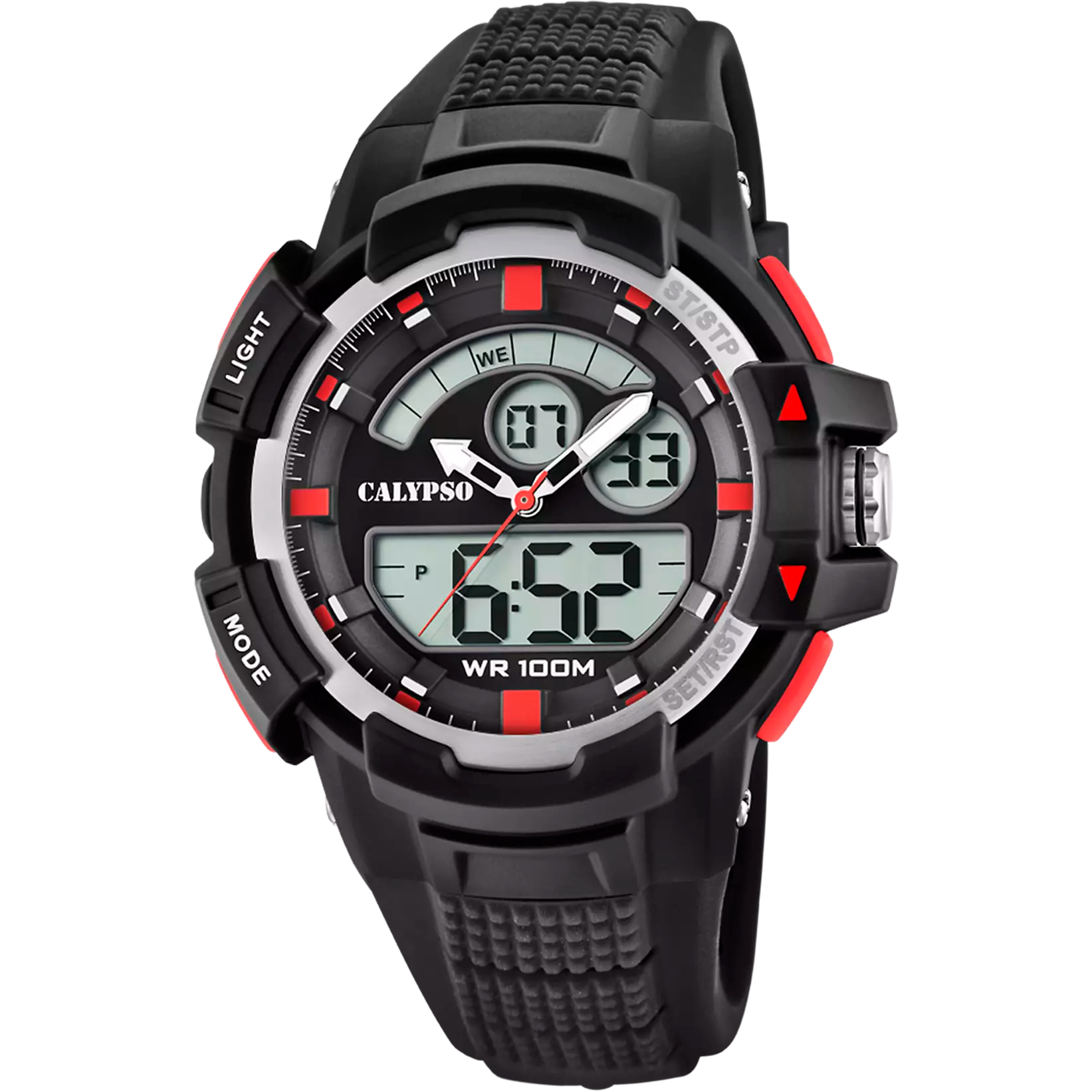 CALYPSO - OROLOGIO  UOMO K5767/3 CASSA IN GOMMA MULTICINTURINO NERO