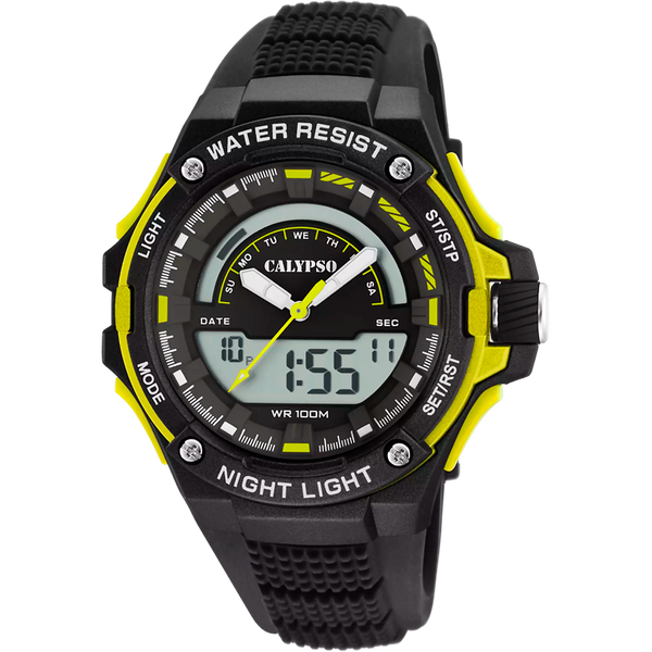 CALYPSO  - OROLOGIO DA UOMO K5768/1 CINTURINO MULTI CASSA IN GOMMA NERA