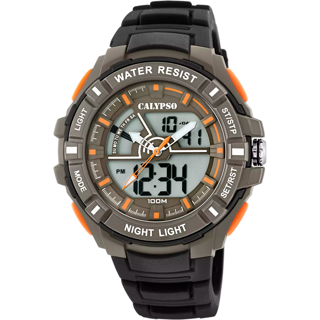 CALYPSO - OROLOGIO  FLASH TIME K5769/1 CINTURINO IN GOMMA GRIGIO UOMO