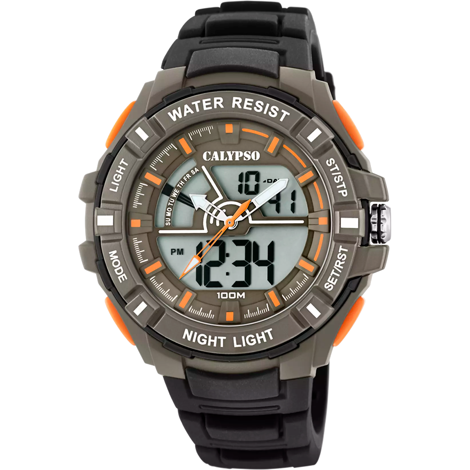 CALYPSO - OROLOGIO  FLASH TIME K5769/1 CINTURINO IN GOMMA GRIGIO UOMO