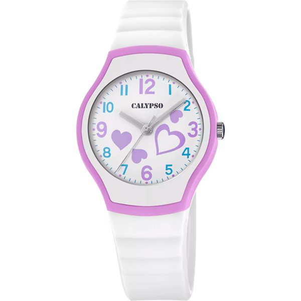 CALYPSO  - OROLOGIO JUNIOR COLLECTION K5806/1 BIANCO CINTURINO GOMMA
