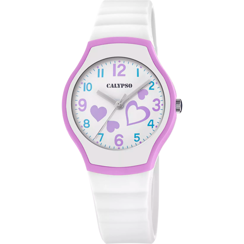 CALYPSO  - OROLOGIO JUNIOR COLLECTION K5806/1 BIANCO CINTURINO GOMMA
